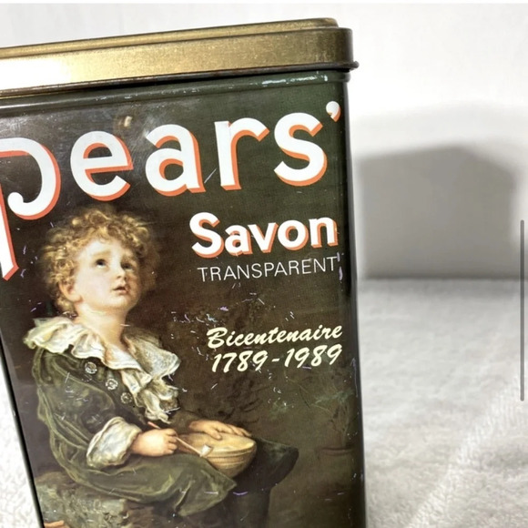 Vintage Pears Soap Green Bicentennial Decorative Tin 1789-1989 - Picture 7 of 14